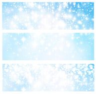 Blue abstract lights banners