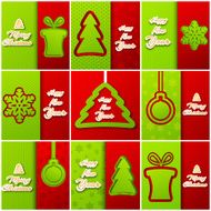 merry christmas and happy new year background cards concepts N13