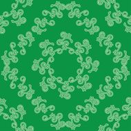 green seamless decorative pattern - vector