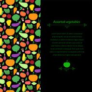 Vegetables vector background N12