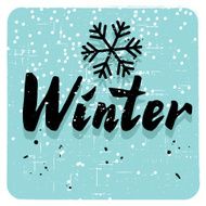 Winter retro card