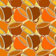 Seamless pattern with cups N6