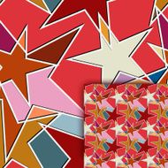 Color seamless texture with stars