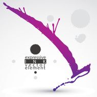 Artistic abstract dirty ink template colorful scanned element