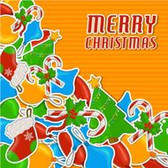 merry christmas and happy new year background cards concepts N17