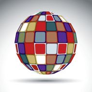 Bright abstract spherical object 3d imaginative sphere Stylish