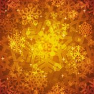 Shiny Golden Snowflakes Seamless Pattern for Christmas Design