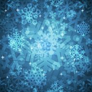 Shiny Blue Snowflakes Seamless Pattern for Christmas Design