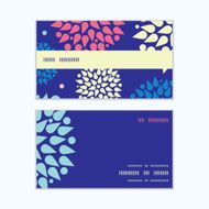 Vector colorful bursts horizontal stripe frame pattern business cards set