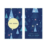 Vector abstract holiday christmas trees vertical round frame pattern business