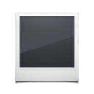 Retro photo frame isolated on white background