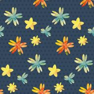 Background with watercolor flowers N7