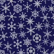 16 types of white snowflakes in seamless pattern eps10