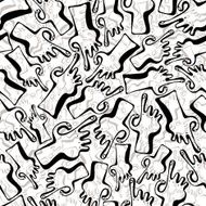Finger pointing hands seamless pattern N2