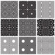 Ornate geometric seamless patterns set