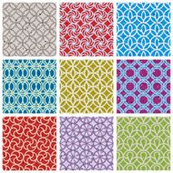 Geometric seamless vintage tiles set with aged texture