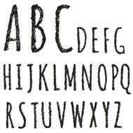 Hand drawn decorative english alphabet letters N2