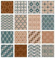 Vintage tiles seamless patterns