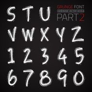 Grunge Hand Made Vector Font N4