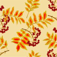 Seamless texture rowanberry vector