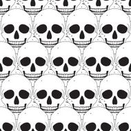 Simple skull seamless pattern