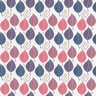 Seamless pattern with abstract autumn leaves in purple tones N2