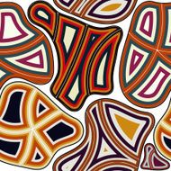 Seamless pattern with curved elements