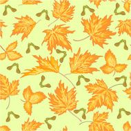 Seamless texture maple leaves autumm theme vector