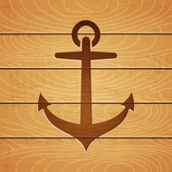 anchor on wooden background N2