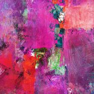 pink mixed media collage