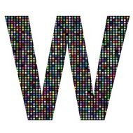 multicolor letter W