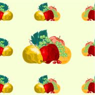 Seamless texture fruit healthy food vector