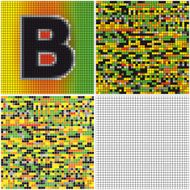 Letter B (mixed mosaic)