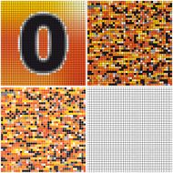 Number zero (mixed mosaic)