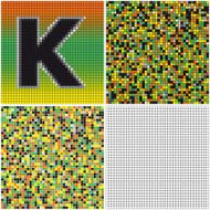 Letter K (mixed mosaic)