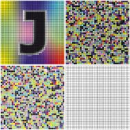 Letter J (mixed mosaic)