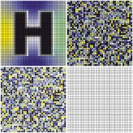 Letter H (mixed mosaic)