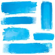 Blue watercolour strips
