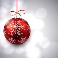 Silver background with christmas ball