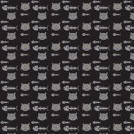 pattern cats and fish bones