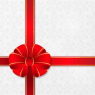 Christmas background with red ribbon N3