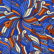 abstract hand-drawn waves pattern seamless floral background N4
