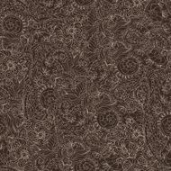 Ornamental seamless pattern dark