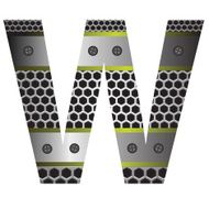 perforated metal letter W