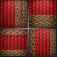vector red background with gold N2