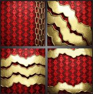 vector red background with gold N3