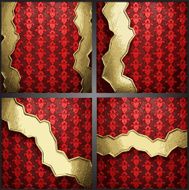 vector red background with gold N4
