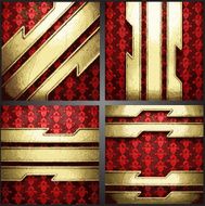 vector red background with gold N5