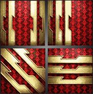 vector red background with gold N6