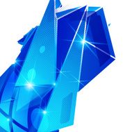 Contemporary background with plastic pixel dimensional object N3